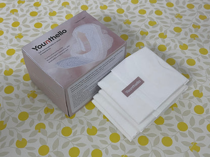 Younthello Regular Cotton Menstrual Pads, 36-Pack Ultra Thin Pads with Wings, Hypoallergenic Sanitary Napkins with Organic Cotton Topsheet, Compostable Wrappers, Toxin Free, Fragrance Free