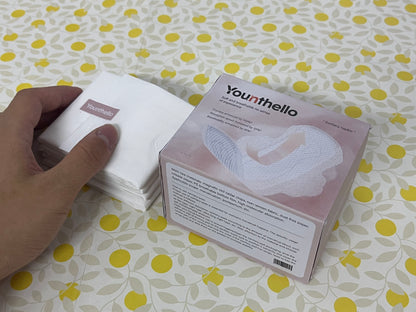 Younthello Regular Cotton Menstrual Pads, 36-Pack Ultra Thin Pads with Wings, Hypoallergenic Sanitary Napkins with Organic Cotton Topsheet, Compostable Wrappers, Toxin Free, Fragrance Free