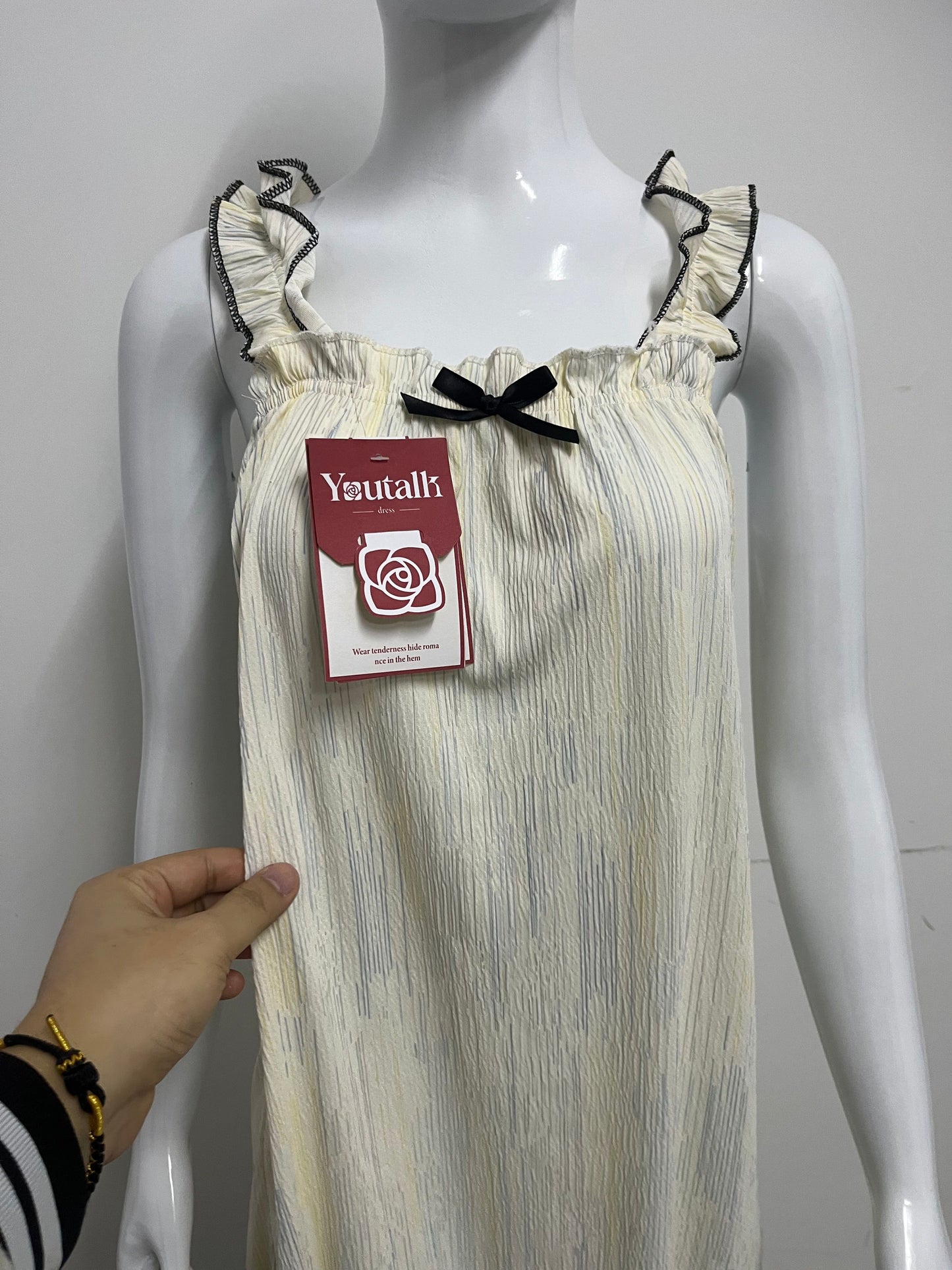 [Youtalk Sleepwear]-French Sweet Camisole  - Ruffled Pleated Texture Loungewear