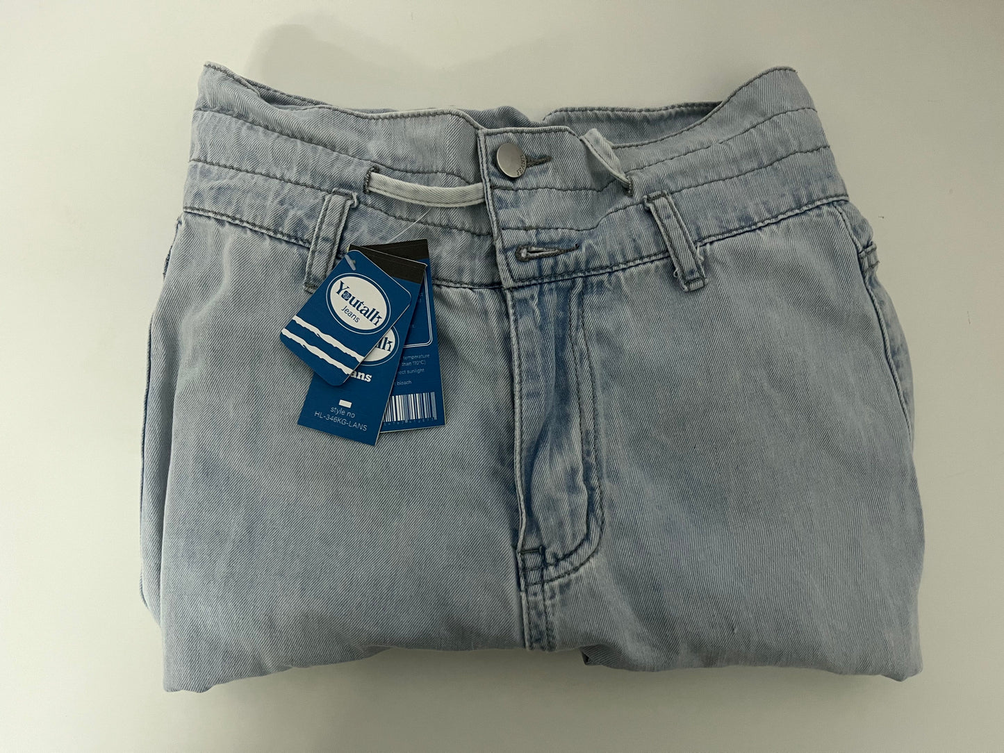 [Youtalk Jeans]-Tencel Wide-Leg Jeans - High-Waisted Draped Lightweight Ice Silk