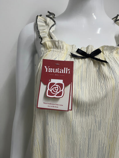 [Youtalk Sleepwear]-French Sweet Camisole  - Ruffled Pleated Texture Loungewear
