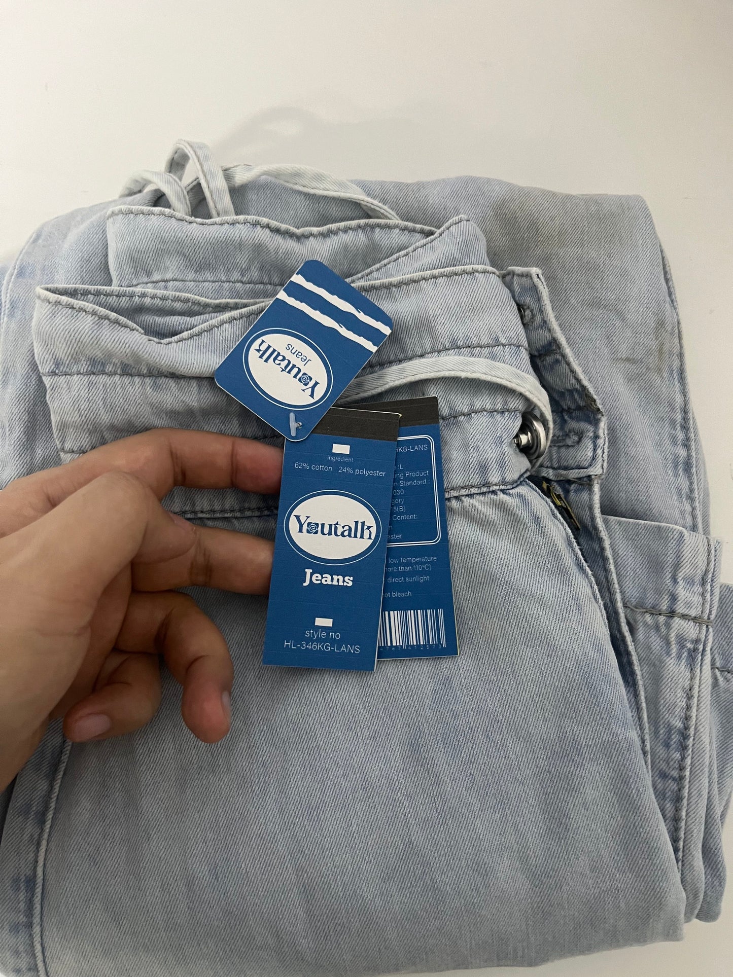 [Youtalk Jeans]-Tencel Wide-Leg Jeans - High-Waisted Draped Lightweight Ice Silk
