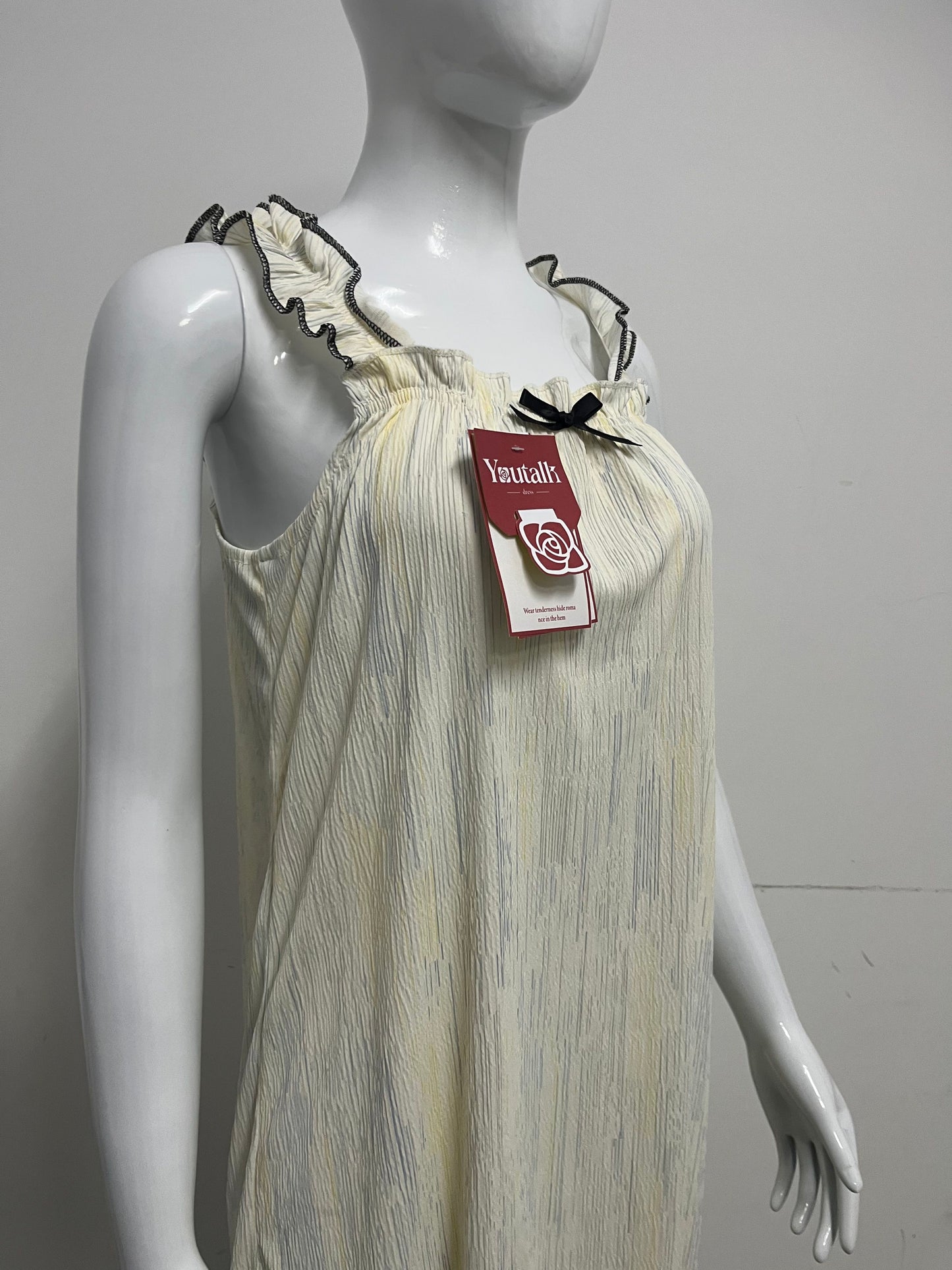[Youtalk Sleepwear]-French Sweet Camisole  - Ruffled Pleated Texture Loungewear