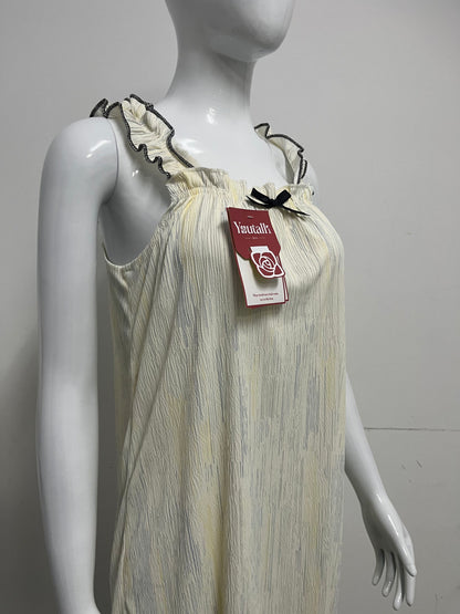 [Youtalk Sleepwear]-French Sweet Camisole  - Ruffled Pleated Texture Loungewear