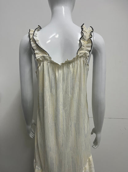 [Youtalk Sleepwear]-French Sweet Camisole  - Ruffled Pleated Texture Loungewear