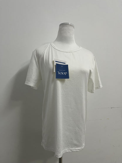 Yetop Classic White Crew Neck Short Sleeve T-Shirt Comfortable & Versatile, Quality Choice