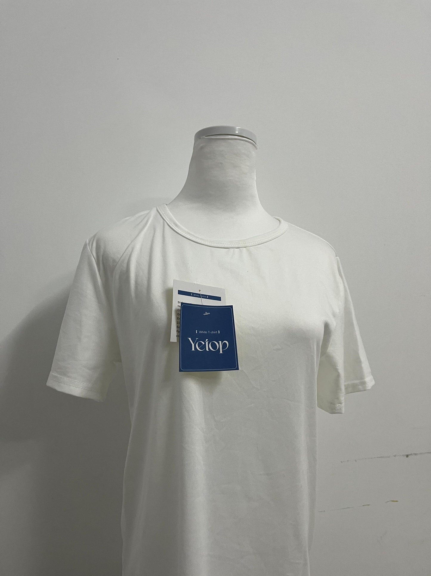 Yetop Classic White Crew Neck Short Sleeve T-Shirt Comfortable & Versatile, Quality Choice