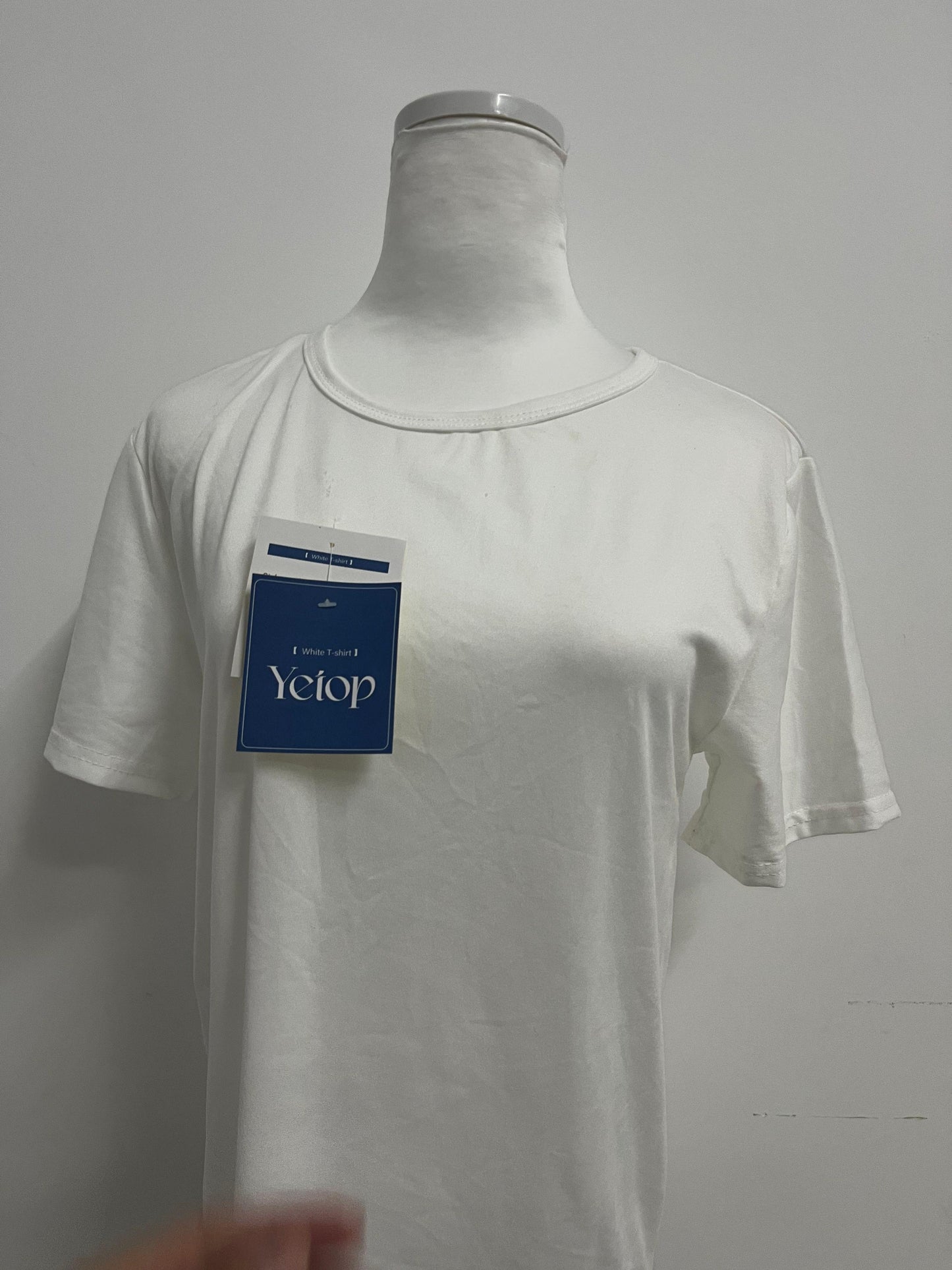 Yetop Classic White Crew Neck Short Sleeve T-Shirt Comfortable & Versatile, Quality Choice