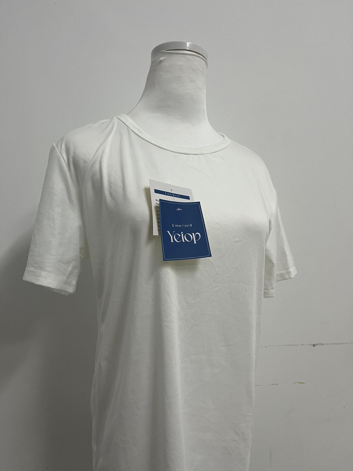 Yetop Classic White Crew Neck Short Sleeve T-Shirt Comfortable & Versatile, Quality Choice