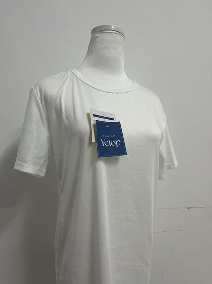 Yetop Classic White Crew Neck Short Sleeve T-Shirt Comfortable & Versatile, Quality Choice
