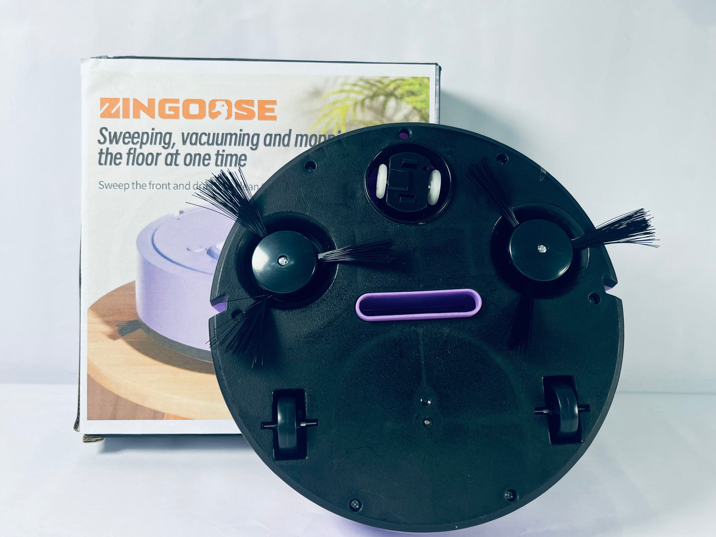 ZINGOOSE Automatic Robot Vacuum Cleaner 3-in-1 Sweeping Wet and Dry Cleaning Machine Mopping for Home Office Use Compact Sweeping Device Dust and Dirt Remover Low Noise Floor Sweeper,purple