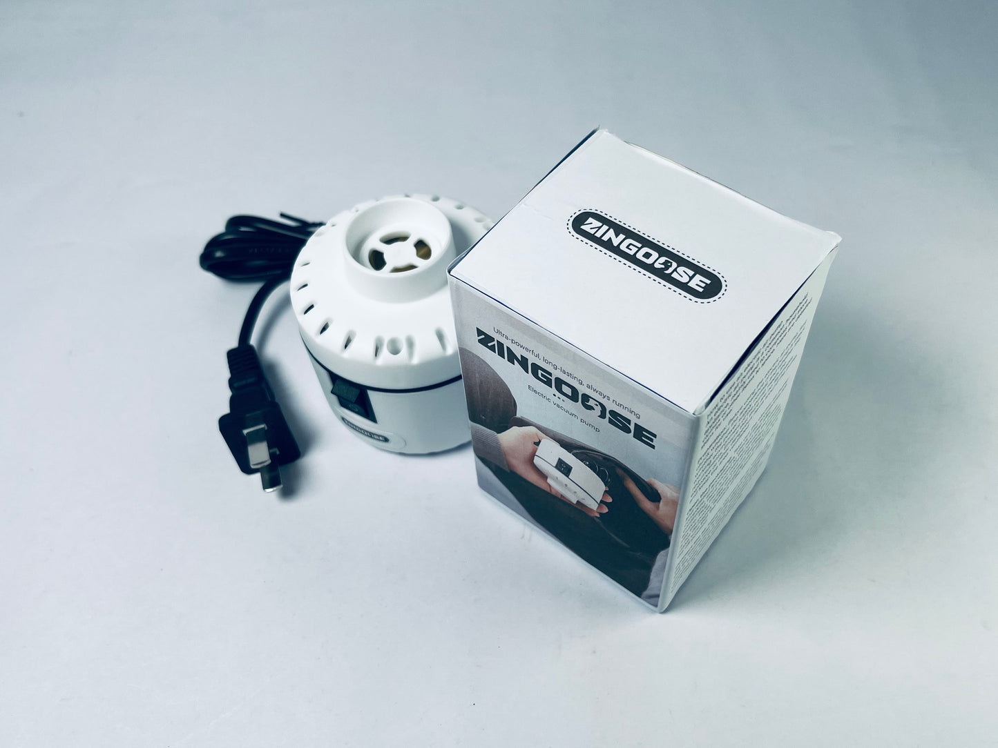 ZINGOOSE Electric Pump for Vacuum Bags, Compression Bag Pump for Vacuuming Clothing, Quilts, Portable Storage Bag Pump