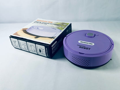 ZINGOOSE Automatic Robot Vacuum Cleaner 3-in-1 Sweeping Wet and Dry Cleaning Machine Mopping for Home Office Use Compact Sweeping Device Dust and Dirt Remover Low Noise Floor Sweeper,purple