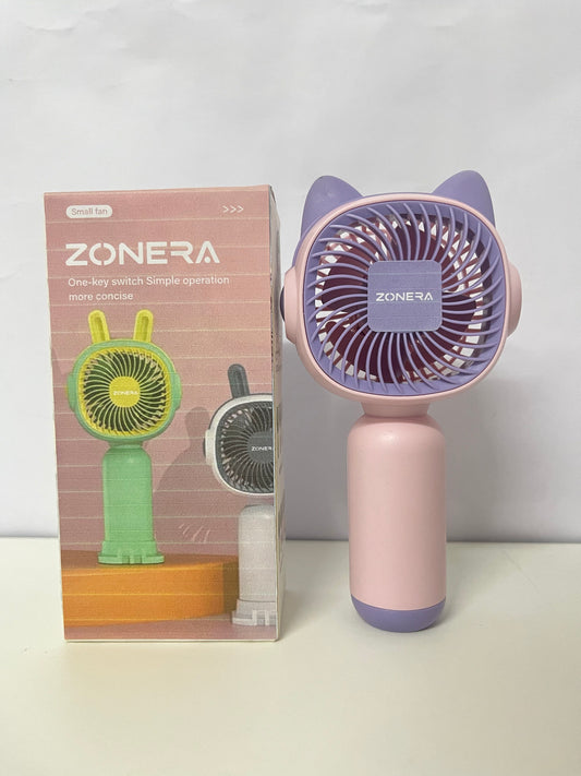 【ZONERA Cat-Ear Handheld Fan】—— Cute & Portable Cooling Essential