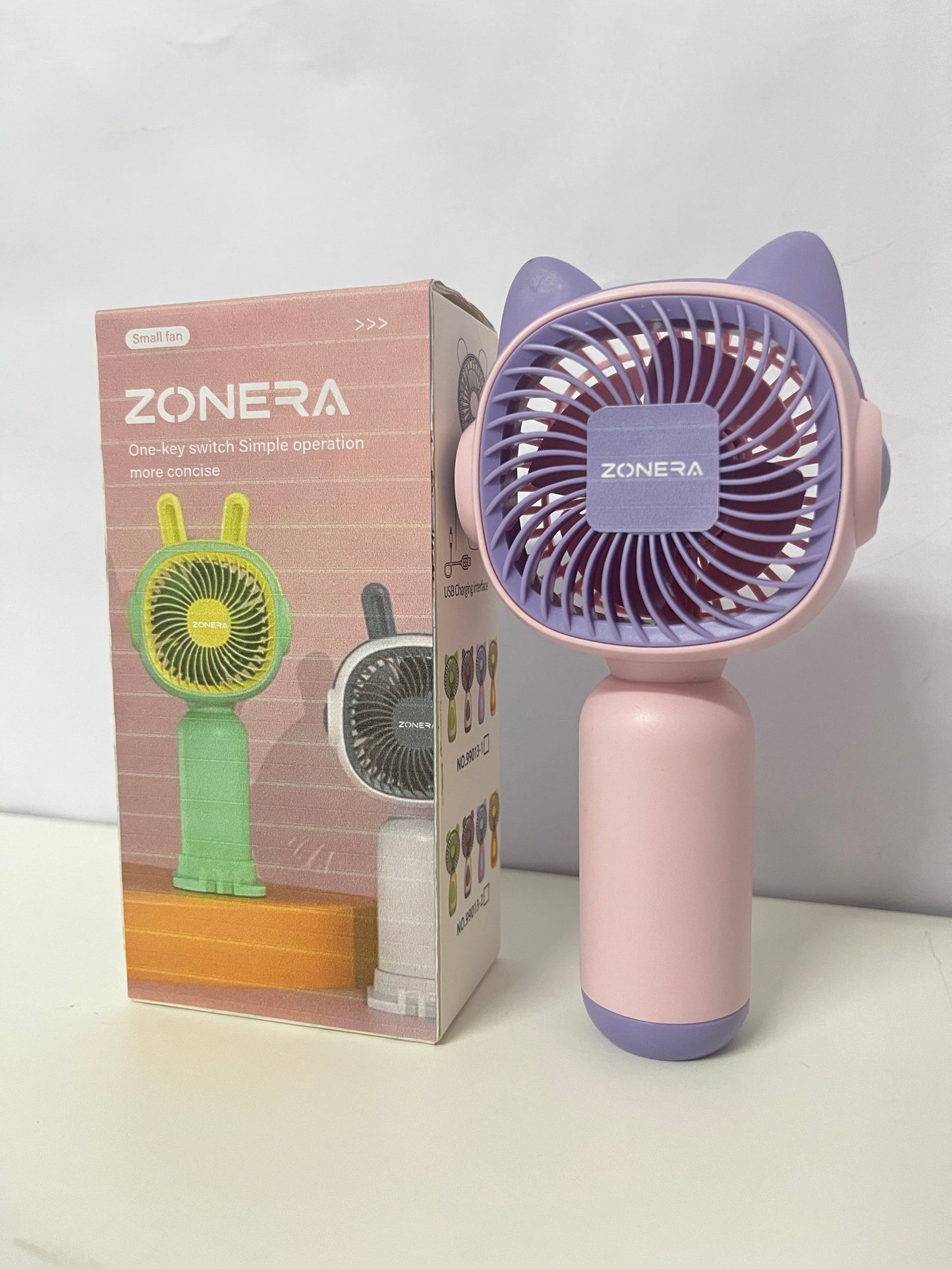 【ZONERA Cat-Ear Handheld Fan】—— Cute & Portable Cooling Essential
