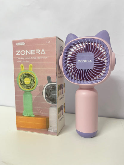 【ZONERA Cat-Ear Handheld Fan】—— Cute & Portable Cooling Essential