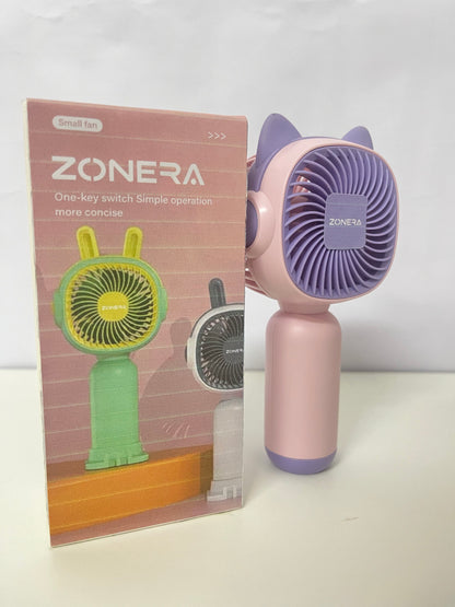 【ZONERA Cat-Ear Handheld Fan】—— Cute & Portable Cooling Essential