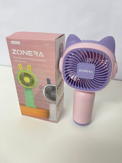 【ZONERA Cat-Ear Handheld Fan】—— Cute & Portable Cooling Essential