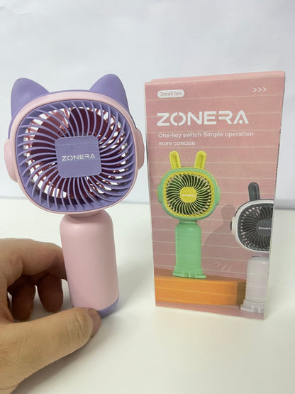 【ZONERA Cat-Ear Handheld Fan】—— Cute & Portable Cooling Essential