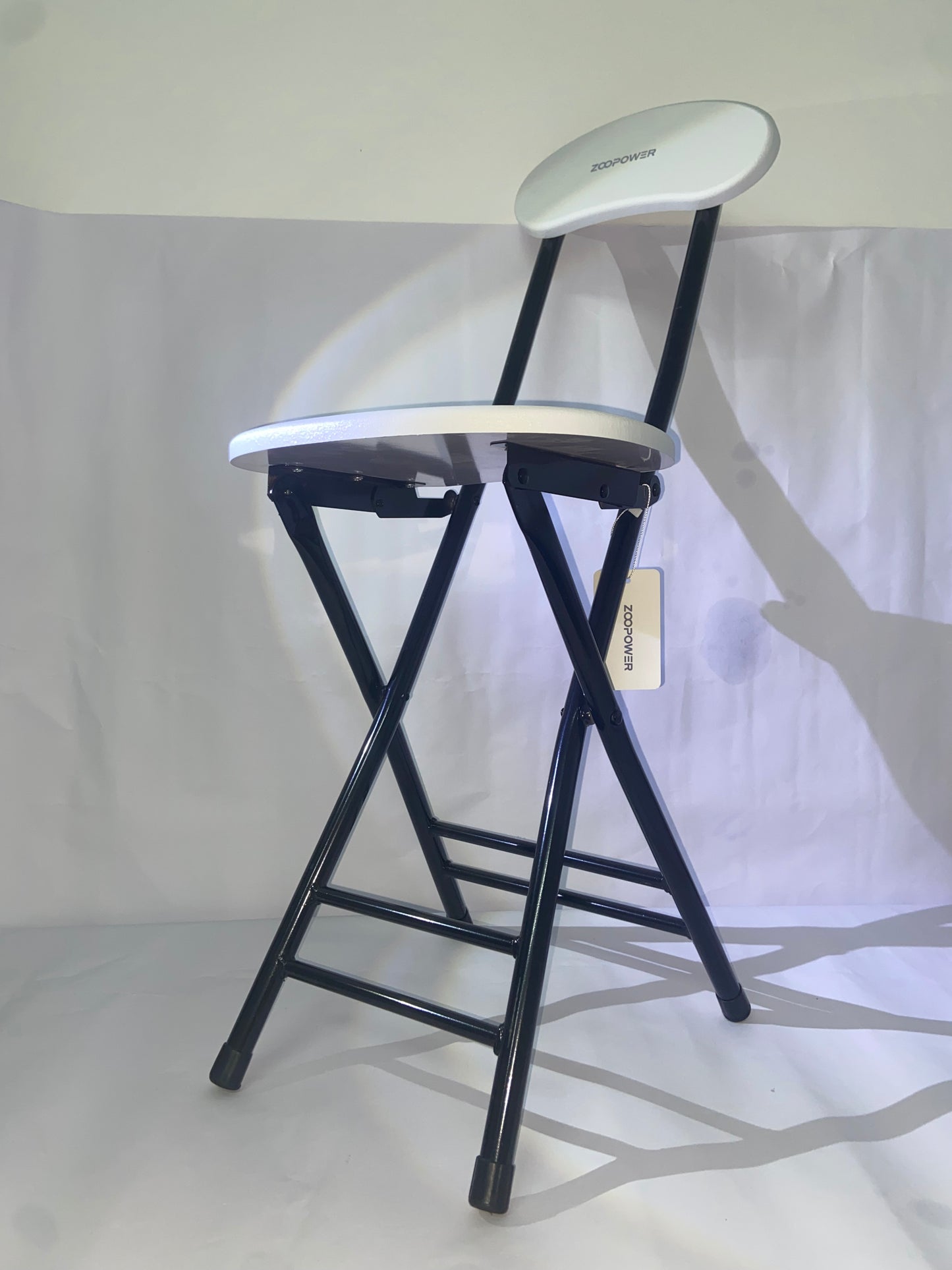 ZOOPOWER Chairs Black Portable Heavy Duty Collapsible Padded Round Stool
