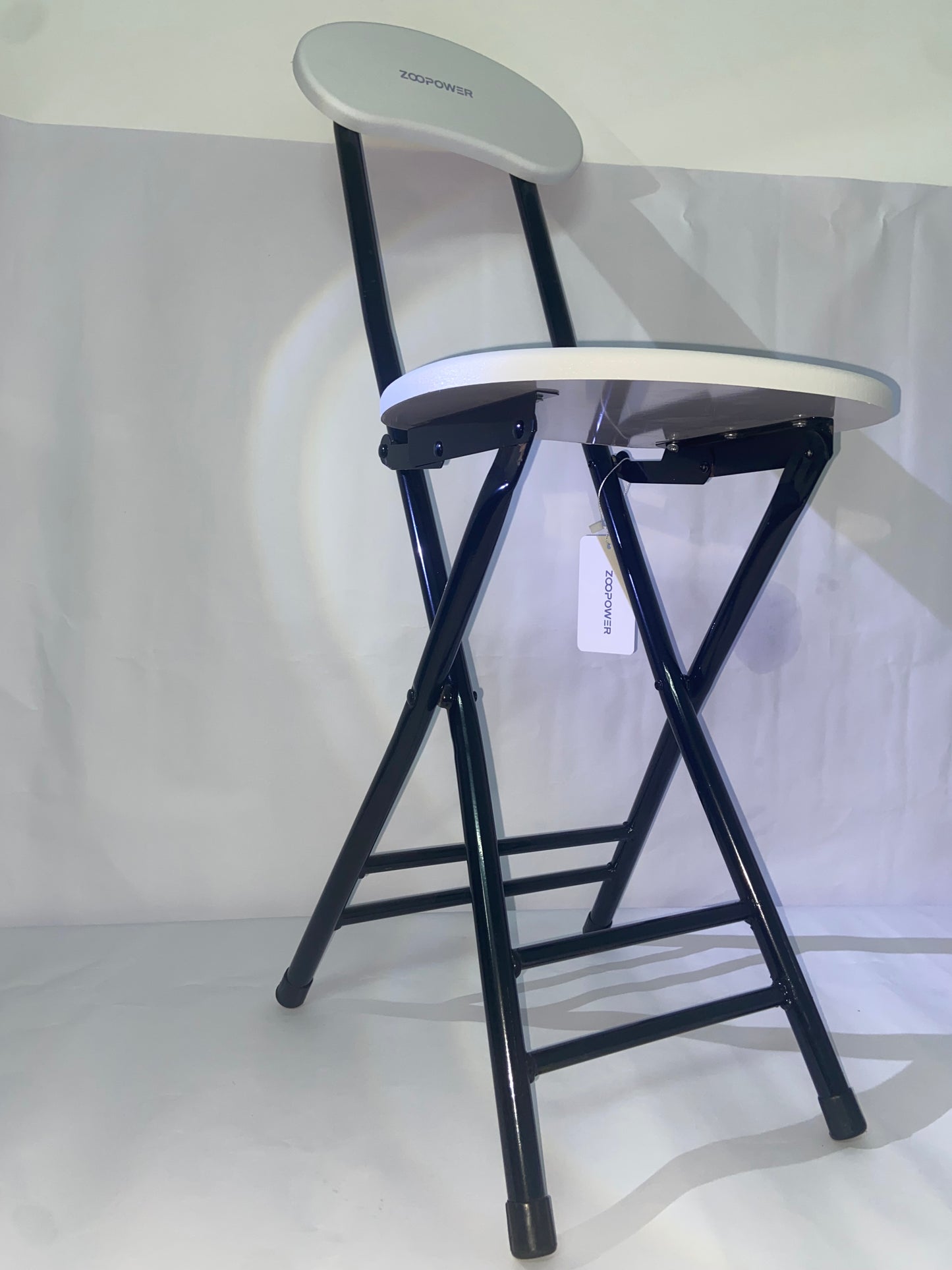 ZOOPOWER Chairs Black Portable Heavy Duty Collapsible Padded Round Stool