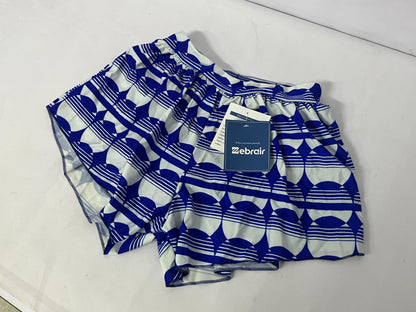 Zebrair Pants Blue and White Geometric Pattern Shorts - The Perfect Choice for Summer Fashion and Comfort