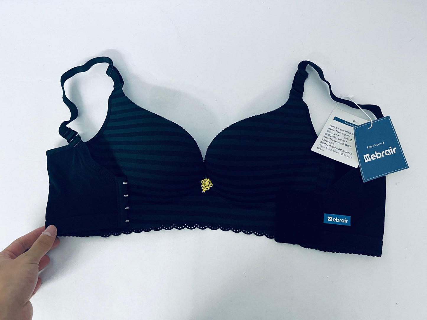 Zebrair Bras Black Striped Women's Bra - The Perfect Fusion of Elegance, Comfort and Support