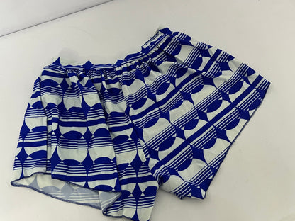 Zebrair Pants Blue and White Geometric Pattern Shorts - The Perfect Choice for Summer Fashion and Comfort