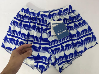 Zebrair Pants Blue and White Geometric Pattern Shorts - The Perfect Choice for Summer Fashion and Comfort