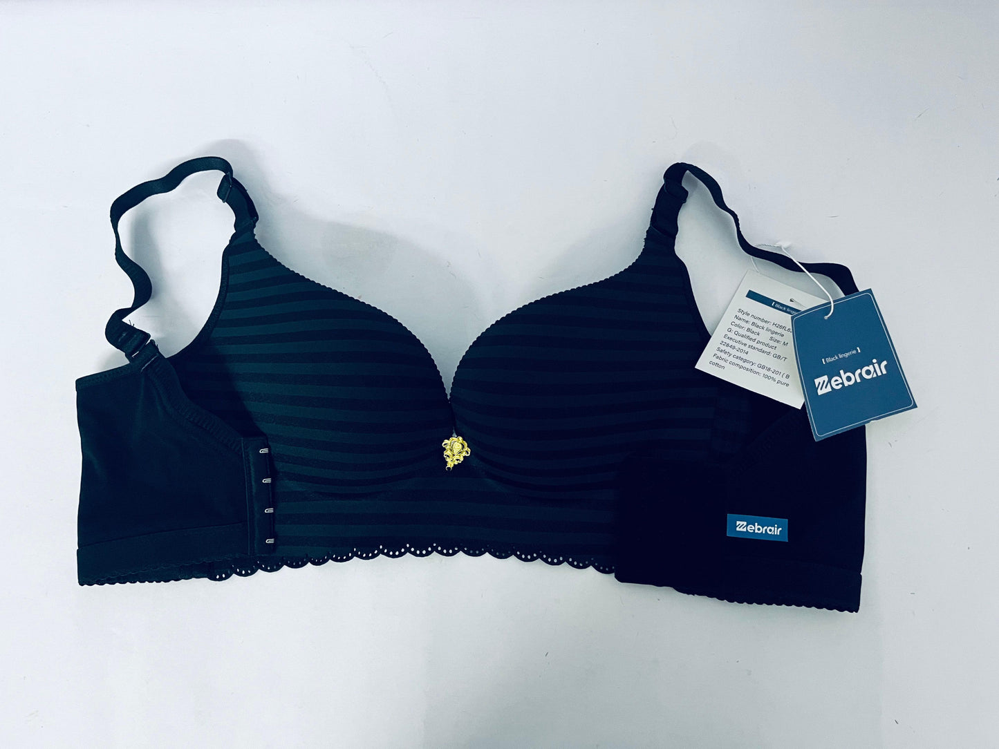 Zebrair Bras Black Striped Women's Bra - The Perfect Fusion of Elegance, Comfort and Support