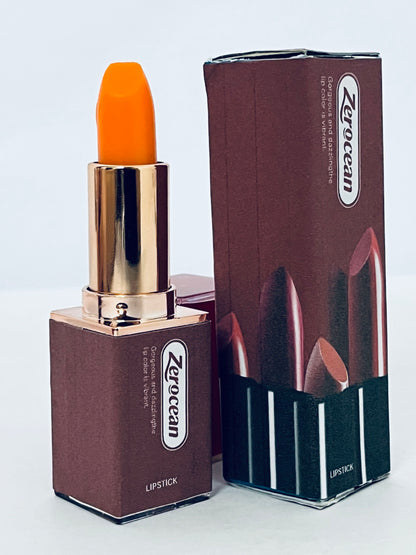 Zerocean Carotene Orange Red Cherry Color Changing Lipstick Queen, Long Lasting Labiales Lip Gloss Korean Lip Balm Tinted Magic Lip Stain Matte Makeup Moisturize Lipstick for Women