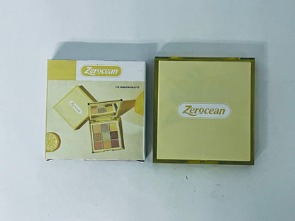 Zerocean Eyeshadow Palette 9 Color Eye Shadow Matte Glitter Professional Makeup Eye Shadow Powder Long Lasting Waterproof Cosmetic Eye Shadow Palette - Yellow