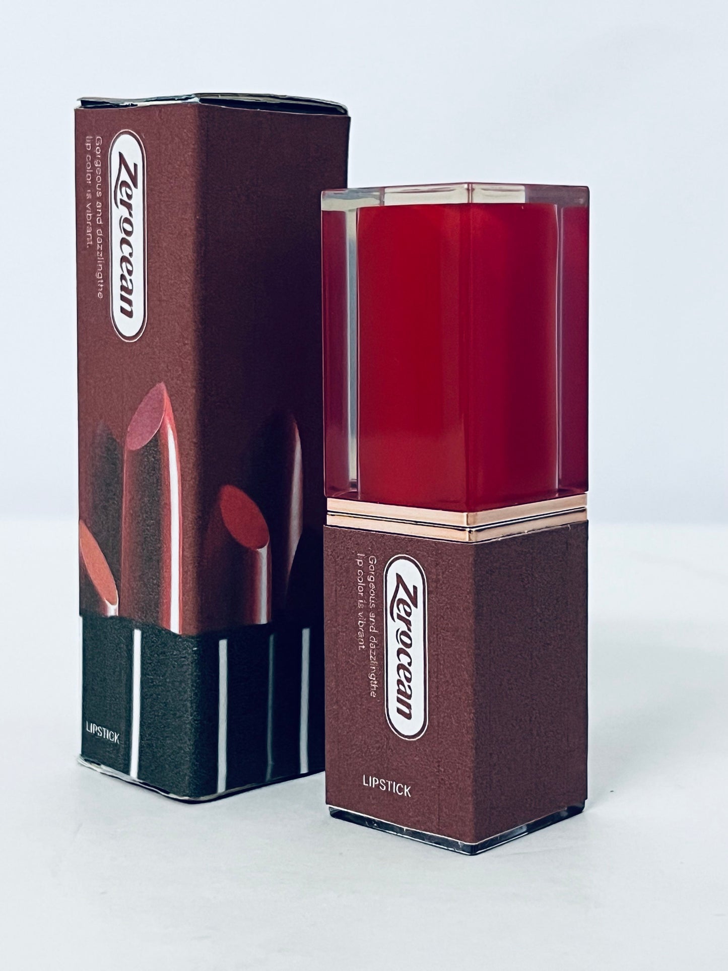 Zerocean Carotene Orange Red Cherry Color Changing Lipstick Queen, Long Lasting Labiales Lip Gloss Korean Lip Balm Tinted Magic Lip Stain Matte Makeup Moisturize Lipstick for Women