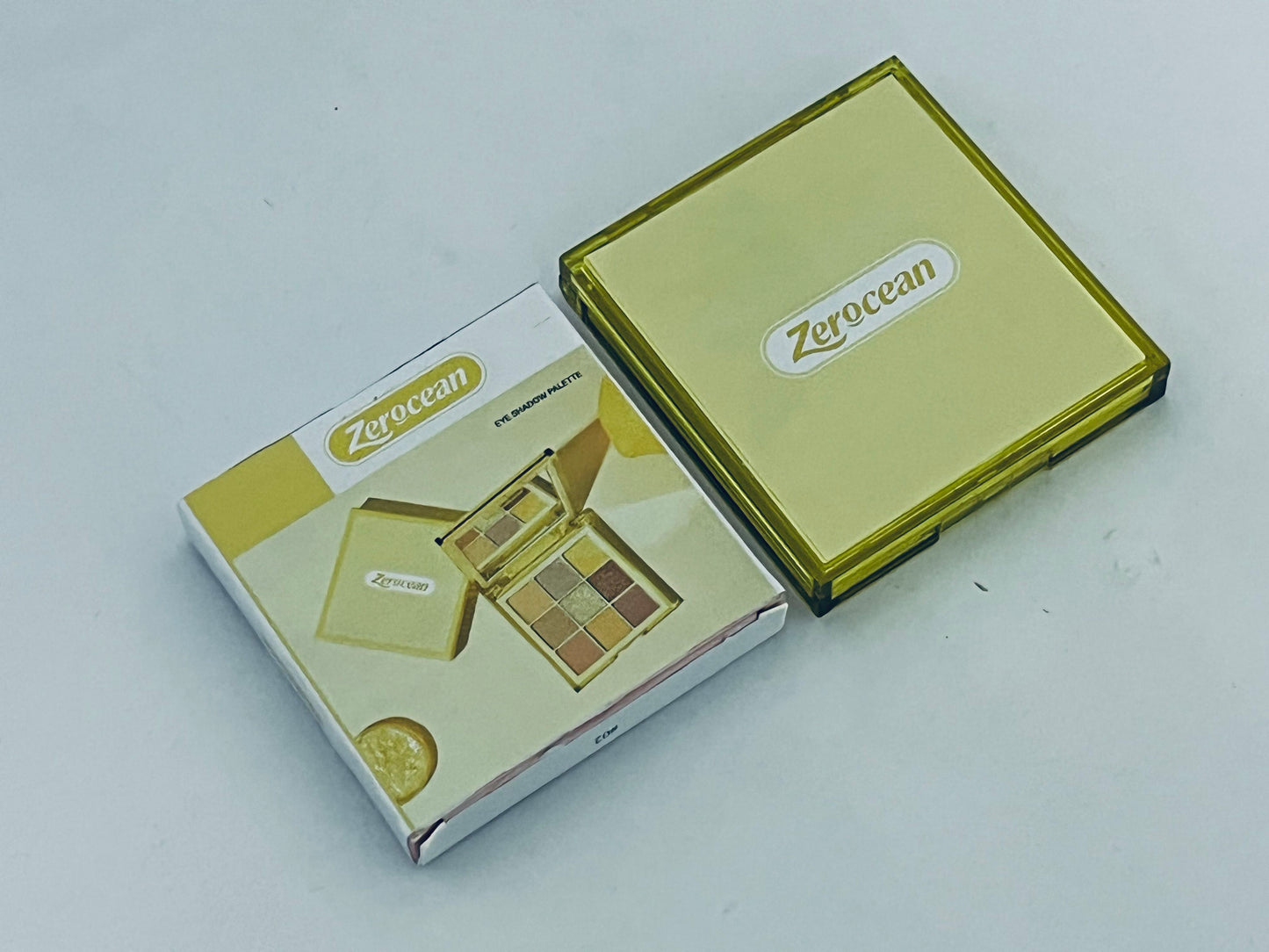 Zerocean Eyeshadow Palette 9 Color Eye Shadow Matte Glitter Professional Makeup Eye Shadow Powder Long Lasting Waterproof Cosmetic Eye Shadow Palette - Yellow