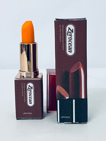 Zerocean Carotene Orange Red Cherry Color Changing Lipstick Queen, Long Lasting Labiales Lip Gloss Korean Lip Balm Tinted Magic Lip Stain Matte Makeup Moisturize Lipstick for Women