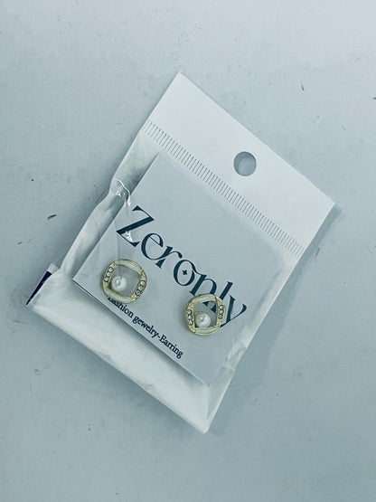 Zeronly Vintage French Geometric Pearl Stud Earrings | 2025 New Trendy Hypoallergenic Earrings