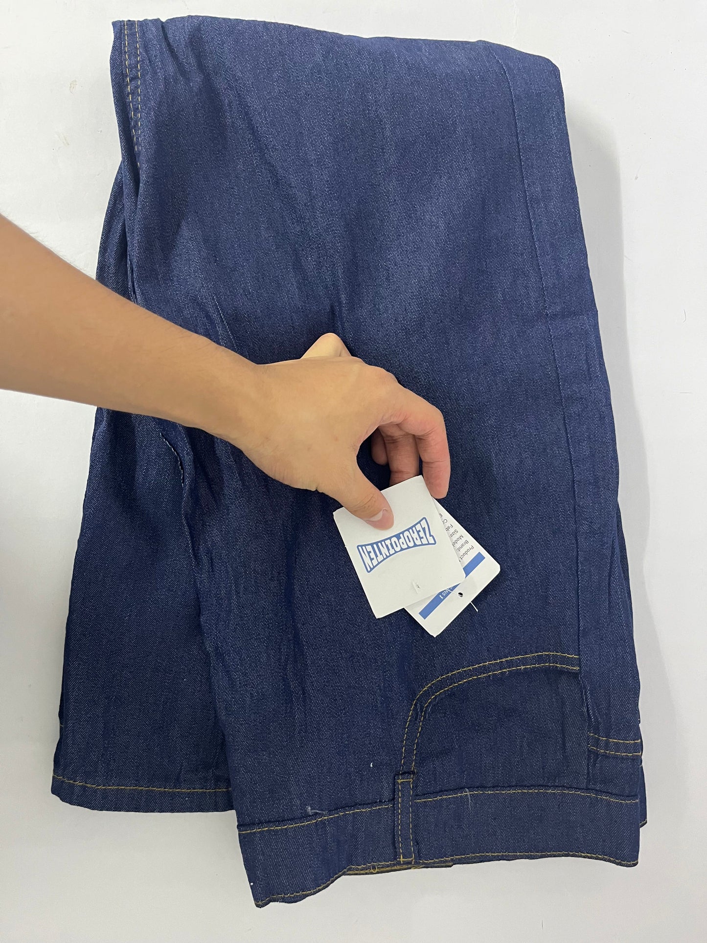 ZEROPOINTEN Women's Wide Leg Jeans High Waisted Strechy Raw Hem Denim Pants