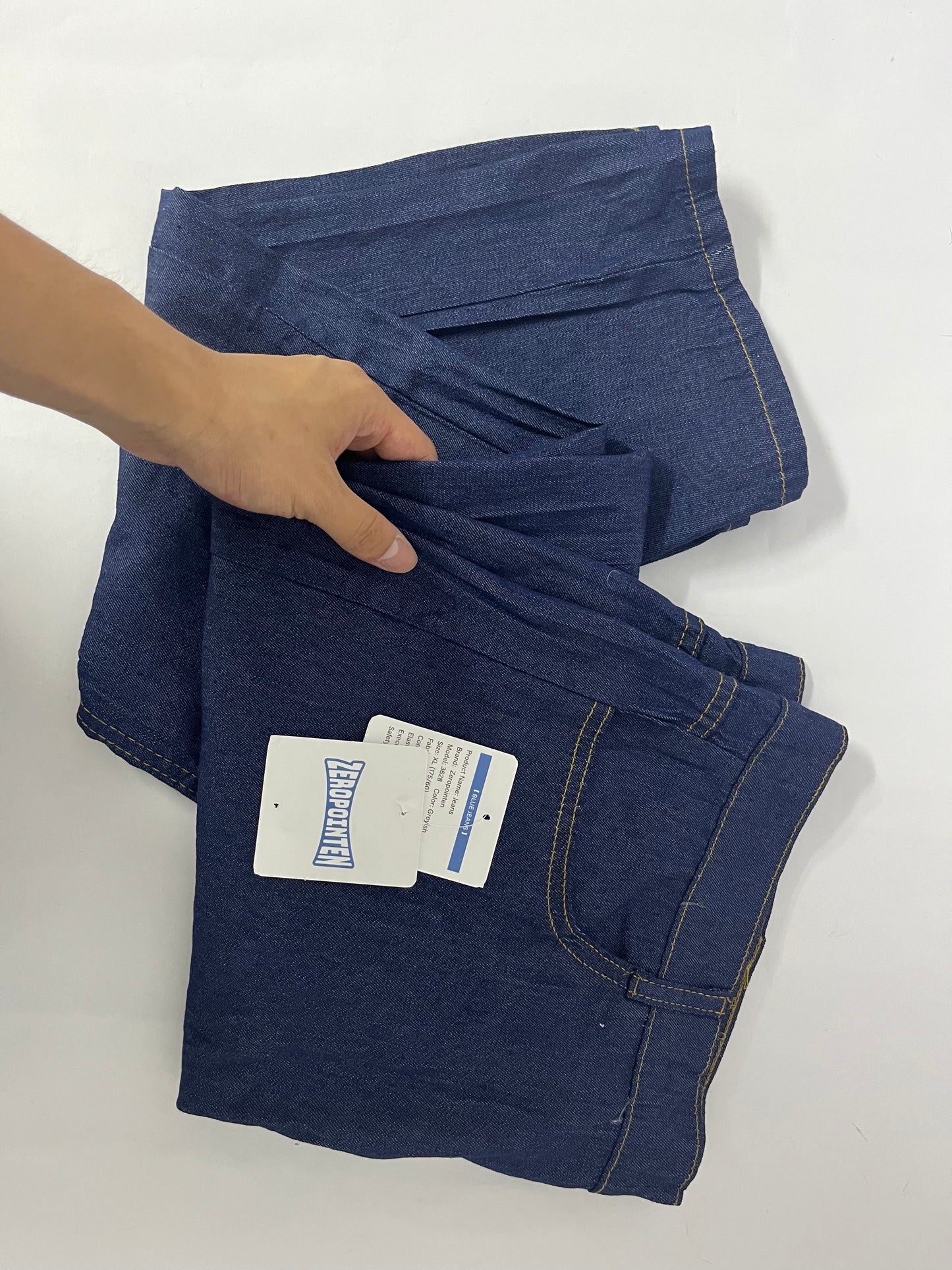 ZEROPOINTEN Women's Wide Leg Jeans High Waisted Strechy Raw Hem Denim Pants