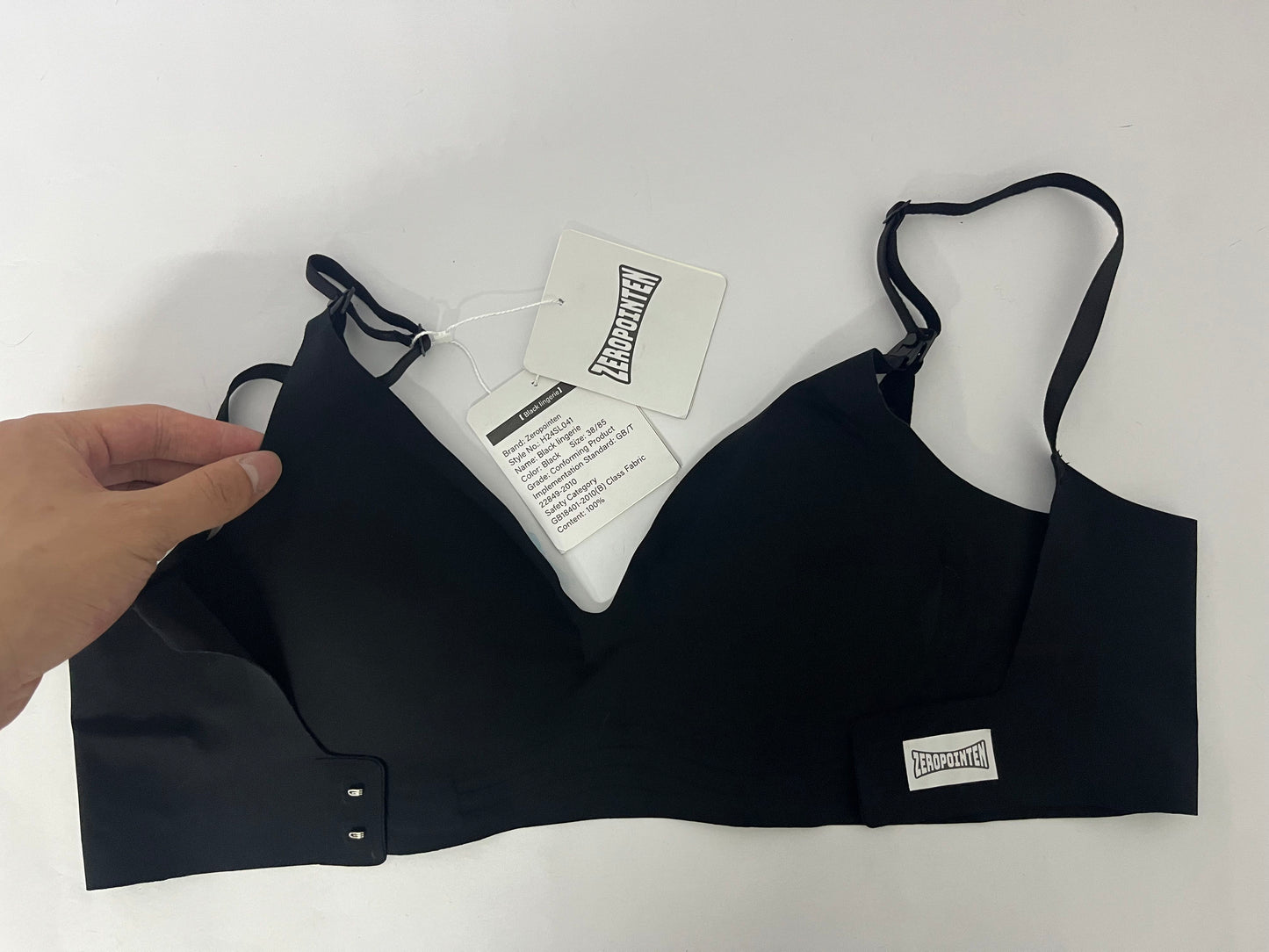 ZEROPOINTEN Deep V Wireless Bras for Women Seamless Comfy Bralettes Lightly Lined