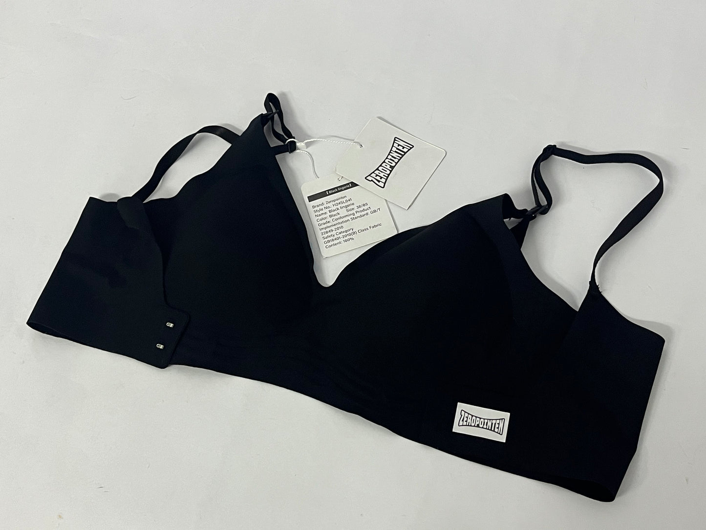 ZEROPOINTEN Deep V Wireless Bras for Women Seamless Comfy Bralettes Lightly Lined