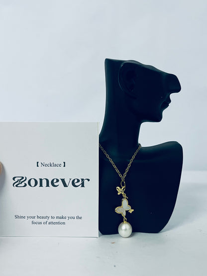 Zonever Pearl Necklaces for Women,Pearl Drop Pendant Necklace Dainty Gold Necklaces for Women Trendy Pearls Choker Wedding Bridesmaids Necklace Gold Jewelry Gifts