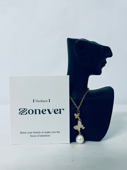 Zonever Pearl Necklaces for Women,Pearl Drop Pendant Necklace Dainty Gold Necklaces for Women Trendy Pearls Choker Wedding Bridesmaids Necklace Gold Jewelry Gifts
