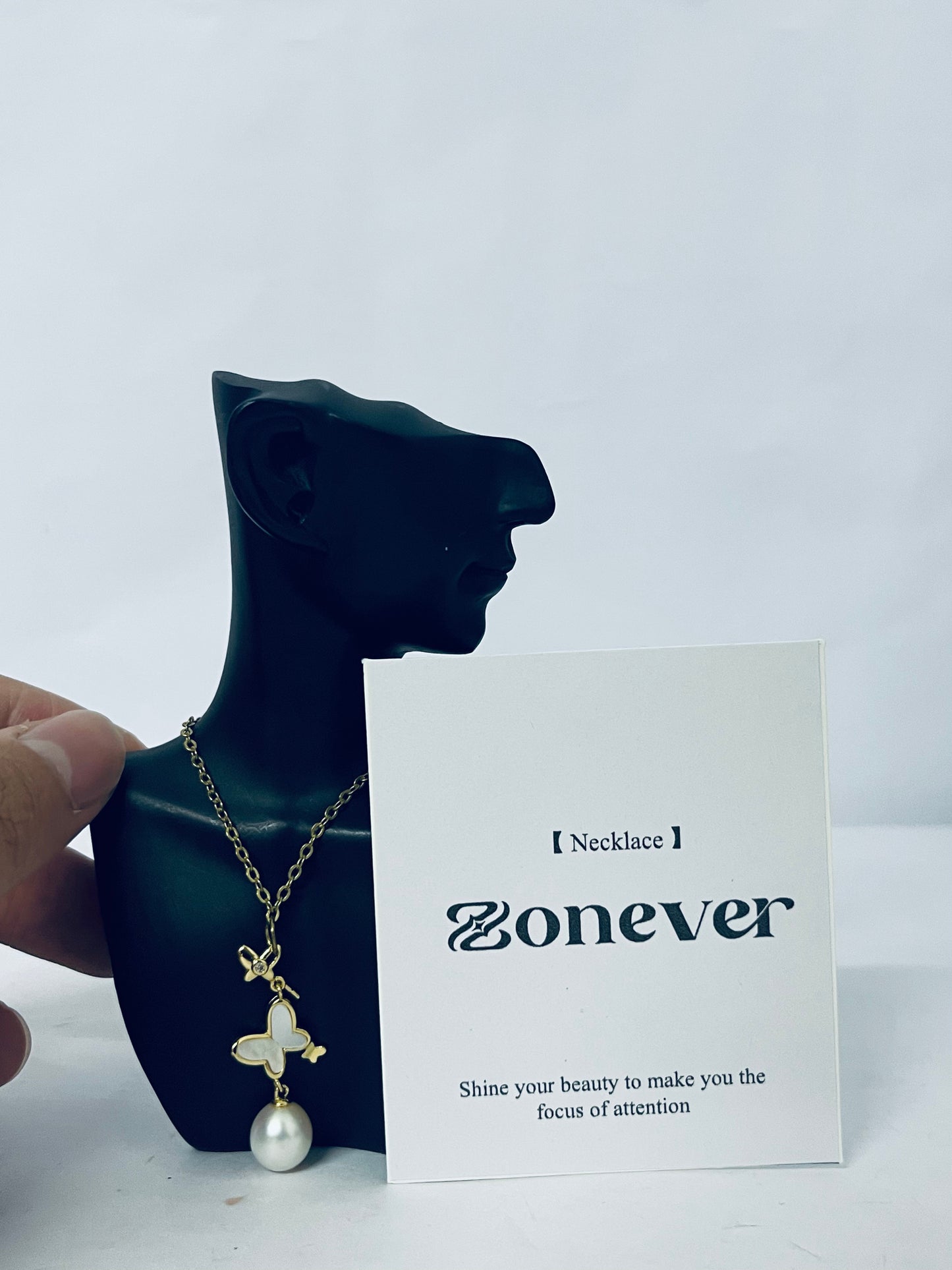 Zonever Pearl Necklaces for Women,Pearl Drop Pendant Necklace Dainty Gold Necklaces for Women Trendy Pearls Choker Wedding Bridesmaids Necklace Gold Jewelry Gifts