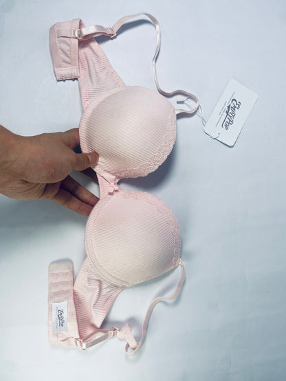 EMPTYPOP Bras Push Up Thick Padded Plunge Underwire T Shirt Lace Bra Lift Support for Women Add One Cup