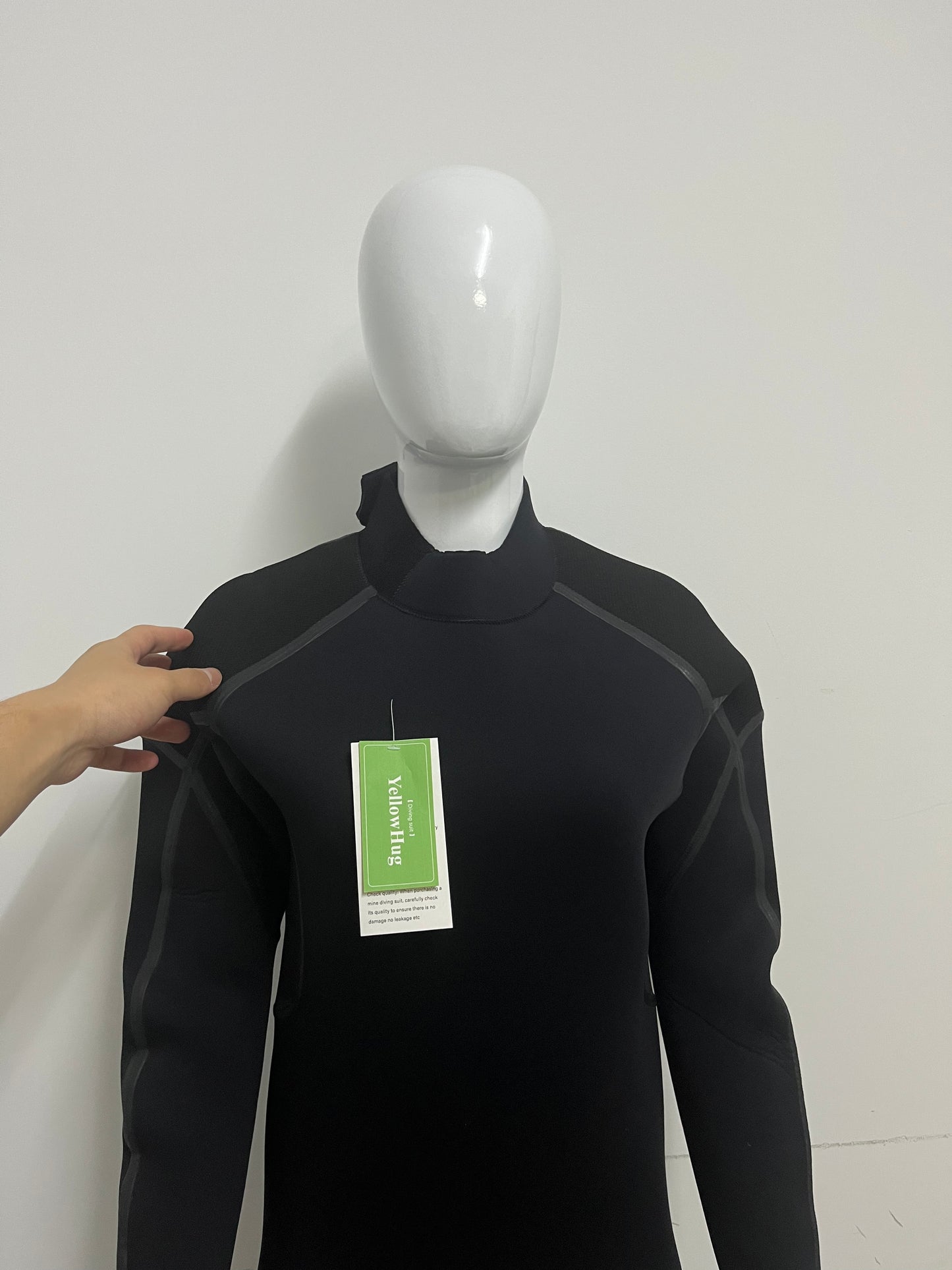 YellowHug 3mm Neoprene Full Body Diving Suit, Men's Professional Thermal Wetsuit with Back Zipper for Scuba Diving & Snorkeling