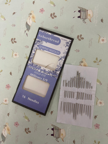 Arborthread Sewing needles Sharps Hand Needles-Size 3/9 16/Pkg Tapestry darning Embroidery Knitting Needle Yarn Sewing Needles