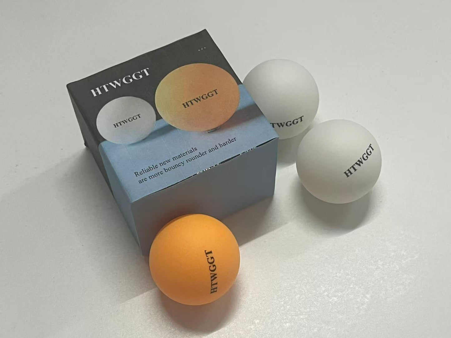 HTWGGT Professional Training Table Tennis Balls - Durable High-Elastic New Material, Multi-Color Indoor Game & Practice Balls (3-Pack)