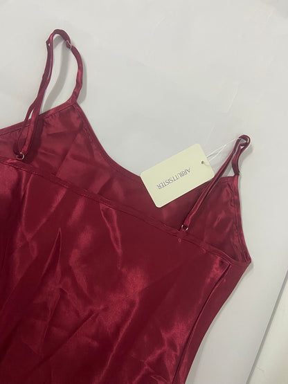 ARBUYYSISTER Sleepwear for Women Full Slip Under Mini Spaghetti Strap Dress Silk Satin Nightgowns
