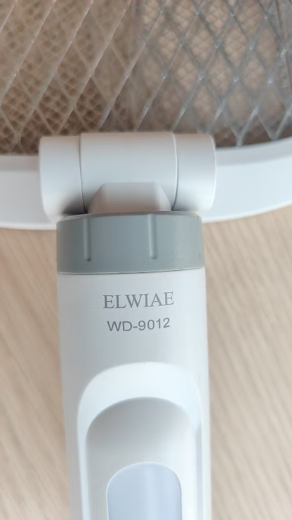ELWIAE Foldable & Telescopic Electric Mosquito Swatter, 2-in-1 UV Mosquito Killer Lamp, Rechargeable Fly Zapper with 3-Layer Safety Mesh, Long-Lasting Lithium Battery, Base & LED Light, Physical Pest Control for Home Use