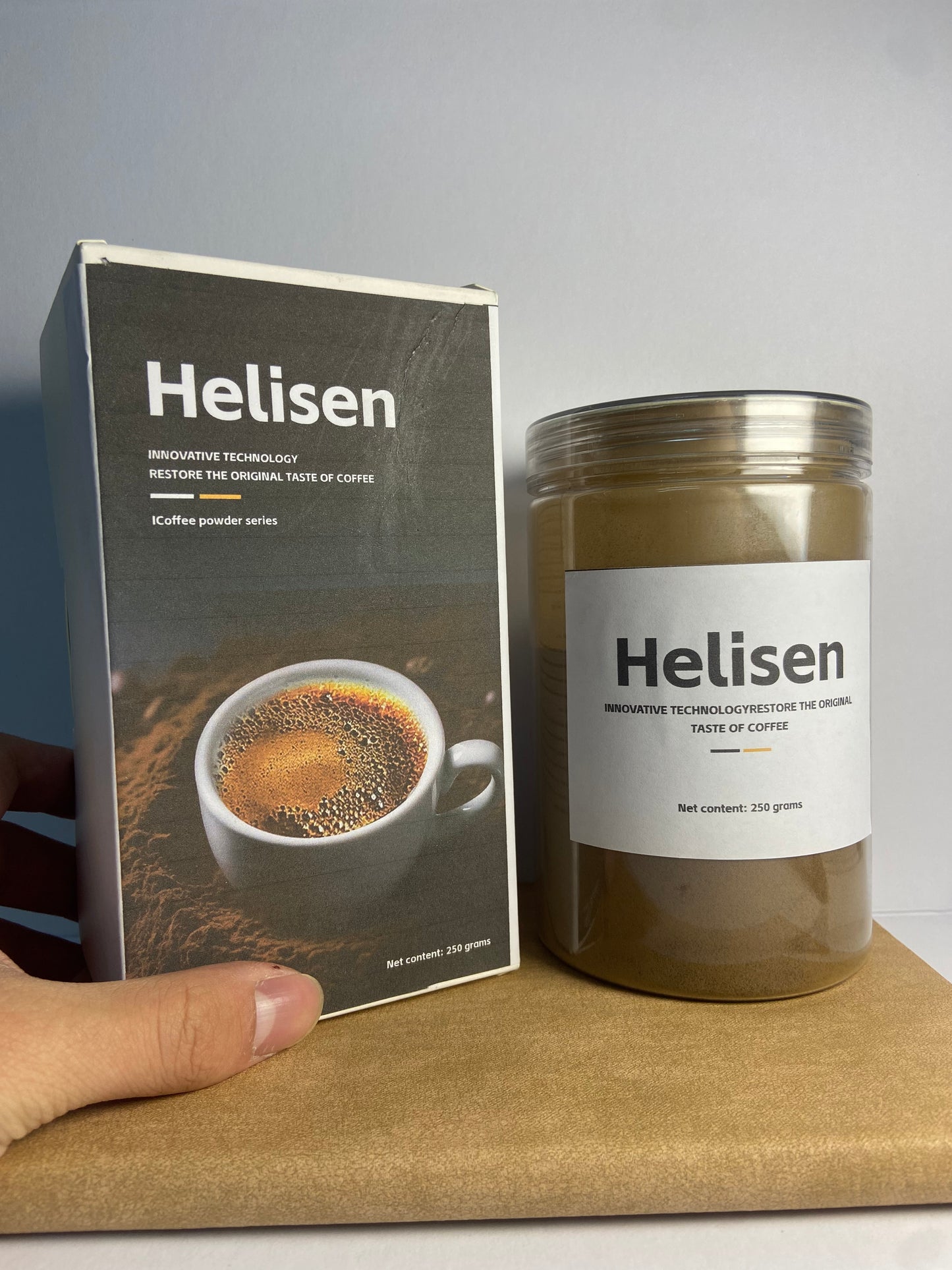 Helisen Coffee Instant Cold Brew Coffee Granules Medium Dark Roast Non-GMO Jar